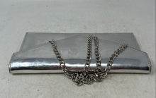 Load image into Gallery viewer, Aldo Womens Silver Removable Crossbody Chain Strap Magnetic Flap Clutch