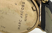 Load image into Gallery viewer, Authentic Marc Jacobs Women's Black & Gold-Tone Leather Strap Watch
