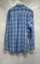 Load image into Gallery viewer, Tommy Hilfiger Mens Blue Plaid 80's Two Ply Cotton Button-Up Shirt Size XL