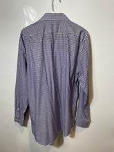 Load image into Gallery viewer, Banana Republic Mens Purple White Gingham Hi-Dri Slim Fit Button-Up Shirt Size L