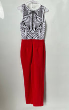 Load image into Gallery viewer, Jealous Tomato Womens Black White And Red Printed One-Piece Jumpsuit Size S