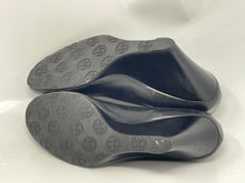 Load image into Gallery viewer, Authentic Tory Burch Womens Sally Black Leather Wedge Pump Heels Size 9 M