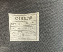 Load image into Gallery viewer, Oudew Youth Black White Adjustable Buckle Strap Inline Skates Size L M5-7.5 W6-9