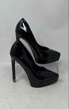 Load image into Gallery viewer, Madden Girl Womens Lidia Black Leather Slip-On Pointed Toe Platform Heels 6.5 M