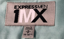Load image into Gallery viewer, Express 1MX Mens Light Green Long Sleeve Collared Dress Shirt Size S/P 14-14.5