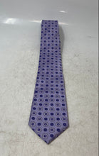 Load image into Gallery viewer, Hugo Boss Mens Purple Floral Print Silk Keeper Loop Adjustable Pointed Tie