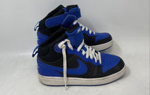 Load image into Gallery viewer, Nike Kids Court Borough Mid 2 DM8872-001 Blue Black Sneaker Shoes Size 5.5Y