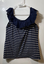 Load image into Gallery viewer, Lauren Ralph Lauren Womens Blue White Striped Ruffle Pullover Blouse Top Sz XL