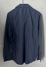 Load image into Gallery viewer, Calvin Klein Mens Blue Long Sleeve Collared Button-Up Shirt Size Small