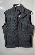 Load image into Gallery viewer, Banana Republic Mens Dark Gray Zippered Full-Zip Quilted Vest Size Small