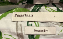 Load image into Gallery viewer, Perry Ellis Mens Multicolor Abstract Cotton Hawaiian Button-Up Shirt Size Large