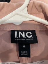 Load image into Gallery viewer, INC International Concepts Womens Pink Ruched 3/4 Sleeve Notch Lapel Blazer Sz M