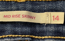 Load image into Gallery viewer, Levi's Womens Blue Denim Medium Wash Pockets Mid Rise Skinny Leg Jeans Size 14