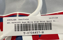 Load image into Gallery viewer, BDA Boys White Blue New England Patriots Football-NFL Sport T-Shirt Size M
