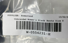 Load image into Gallery viewer, Unbranded Womens Black Leather Square Toe Side-Zip Platform Boots Size 8