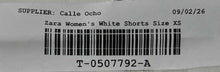 Load image into Gallery viewer, Zara Womens White High-Waist Button Front Casual Bermuda Shorts Size XS