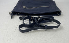 Load image into Gallery viewer, Carpisa Womens Blue Leather Pockets Adjustable Strap Structured Crossbody Bag