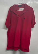 Load image into Gallery viewer, U.S. Polo Assn. Mens Red Short Sleeve Button Front Collared Polo Shirt Size XL