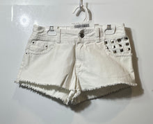 Load image into Gallery viewer, Forever 21 Womens White Denim Cotton Studded Cut-Off Shorts Size Medium