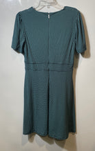 Load image into Gallery viewer, Michael Kors Womens Blue Black Geometric Print Short Fit & Flare Dress Size M