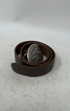 Load image into Gallery viewer, Fossil Mens Brown Leather Ornate Buckle Adjustable Western Belt Size Small