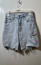 Load image into Gallery viewer, Abercrombie & Fitch Womens Blue Denim The Dad High-Rise Cut-Off Shorts Size 24