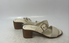 Load image into Gallery viewer, Anna Capri Womens White Leather Adjustable Buckle Open Toe Slide Sandal Size 6