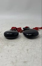 Load image into Gallery viewer, Set Of 2 Vintage Black Wooden Musical Instrument Castanets Hand Percussion