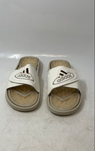 Load image into Gallery viewer, Adidas Mens Reptossage White Leather Open Toe Slip-On Slide Sandals Size 9