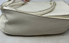 Load image into Gallery viewer, Steve Madden Womens White Inner Pockets Floral Scarf Zipper Shoulder Bag
