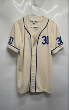 Load image into Gallery viewer, Mens Beige Short Sleeve The Sandlot Benny Rodriguez #30 Baseball Jersey Size M