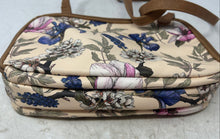 Load image into Gallery viewer, MulitSac Womens Multicolor Flower Leather Adjustable Strap Zip Top Crossbody Bag