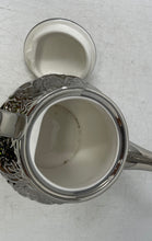 Load image into Gallery viewer, Unbranded Silver-Tone Engraved Home Decorative Scroll Handle Tea Pot With Lid