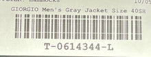 Load image into Gallery viewer, Giorgio Fellini Mens Gray Striped Long Sleeve Collared Two-Button Blazer Size 40
