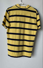 Load image into Gallery viewer, Brooks Brothers Mens Yellow Blue Striped Cotton Short Sleeve Polo Shirt Size M