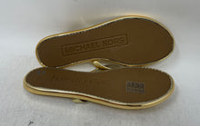 Load image into Gallery viewer, Michael Kors Womens Emory Golden Monogram Slip-On Flat Flip-Flop Sandals Size 7M