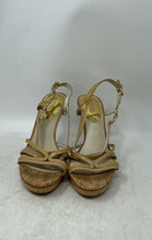 Load image into Gallery viewer, Michael Kors Womens Beige Brown Open Toe Platform Heels Size 9.5M