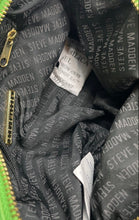 Load image into Gallery viewer, Steve Madden Womens Green Embossed Monogram Zip Top Shoulder Handbag And Wallet