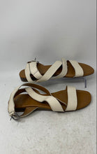 Load image into Gallery viewer, Franco Sarto Womens Ina Beige Leather Open Toe Flat Strappy Sandals Size 10M