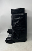 Load image into Gallery viewer, Steve Madden Womens Benton Black Square Toe Rain Boot Size 8