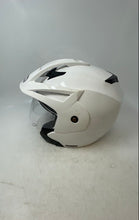 Load image into Gallery viewer, MMG Unisex White Crux Dot Open Face Aerodynamic Motorcycle Helmet Size M 57-58