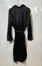 Load image into Gallery viewer, DKNY Womens Black Long Sleeve Collared Self-Tie Button Front Shirt Dress Size 12