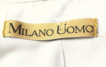 Load image into Gallery viewer, Milano Uomo Mens Taupe Long Sleeve Pocket Collared Dress Shirt Size 17.5