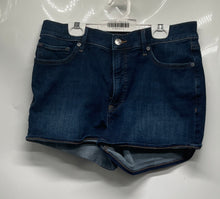 Load image into Gallery viewer, Express Womens Blue Denim Dark Wash 5-Pocket Design Mom Shorts Size 10