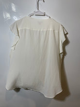 Load image into Gallery viewer, Vince Camuto Womens Off-White Flutter Short Sleeve Wrap Blouse Top Size XL