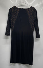 Load image into Gallery viewer, Anne Klein Womens Black 3/4 Sleeve Round Neck Back-Zip Shift Dress Size 10P