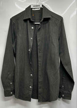 Load image into Gallery viewer, Zara Womens Olive Green Long Sleeve Collared Button-Up Shirt Size Small