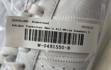 Load image into Gallery viewer, Adidas Mens Superstar EG4960 All White Leather Lace-Up Sneaker Shoes Size 8.5