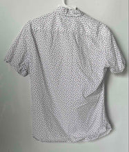 Load image into Gallery viewer, Banana Republic Mens White Geometric Cotton Camden Fit Button-Up Shirt Size S