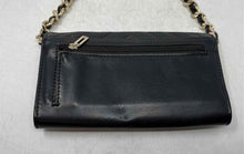 Load image into Gallery viewer, Guess Womens Black Leather Gold-Tone Chain Strap Flap Over Quilted Crossbody Bag
